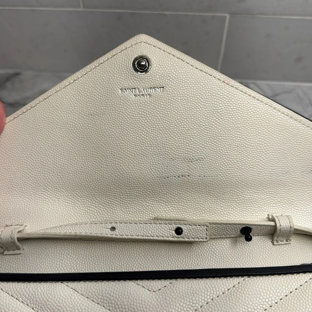 YSL classic monogram woc matalasse chevron leather - Picture 6 of 11